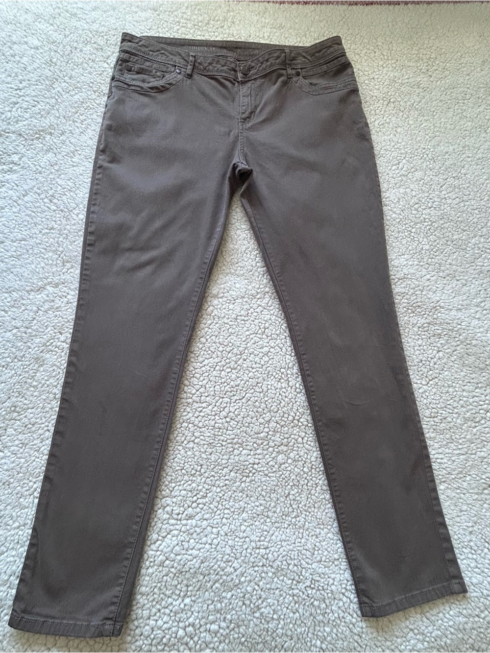 Simply Vera Vera Wang Slim Straight Brown Pants
